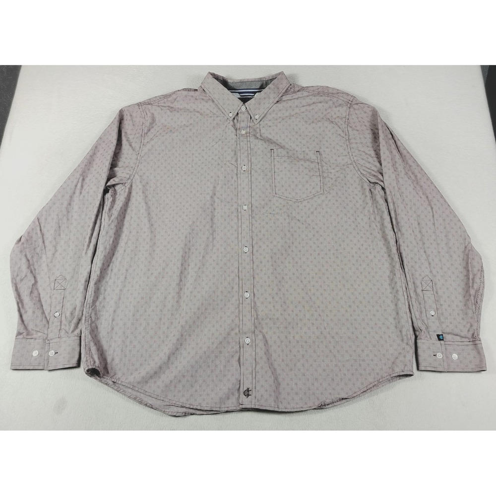 Cody James Button Down Shirt Mens 2XL Red Micro Check Western CGSU17W5